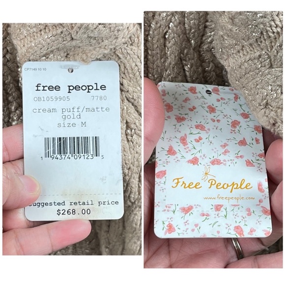 #92. NWT Free People Good as Gold sweater dress - Picture 7 of 9